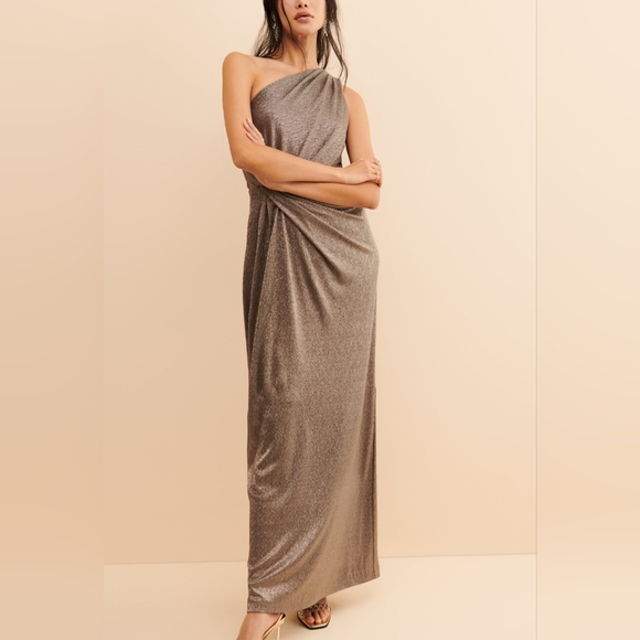 New with Tags Lauren Ralph Lauren Shimmer All Night Gown Sz 12 - Picture 4 of 5